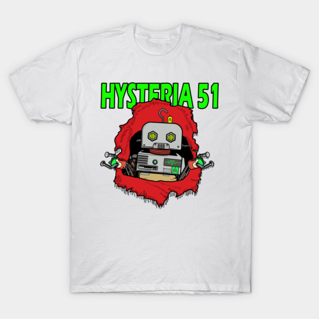 Hysteria 51 - Conspiracy Bot Breakout T-Shirt-TOZ